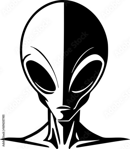 Design of creative alien head