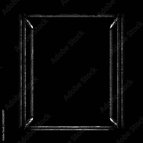 Artwork of a black canvas framed in a minimalist style showcasing empty space and abstract creativity at an art exhibition