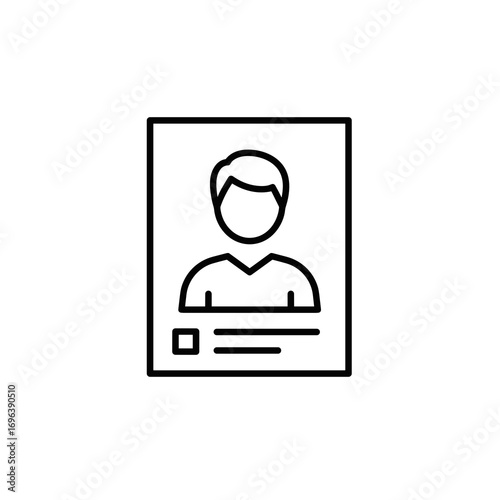 Simple vector illustration of a candidate profile