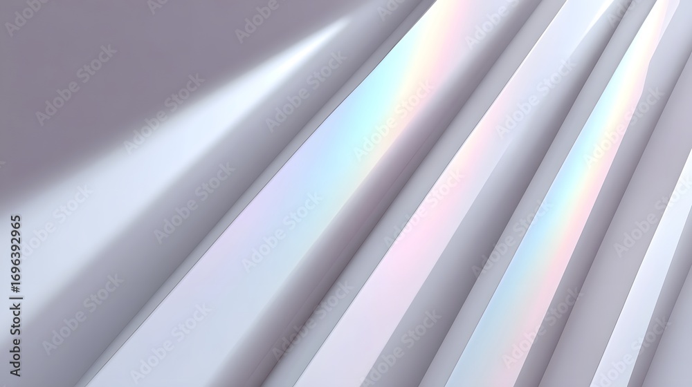 Fototapeta premium Serene abstract digital geometric iridescent minimal textured pattern with fluid lines and soft pastel gradient hues