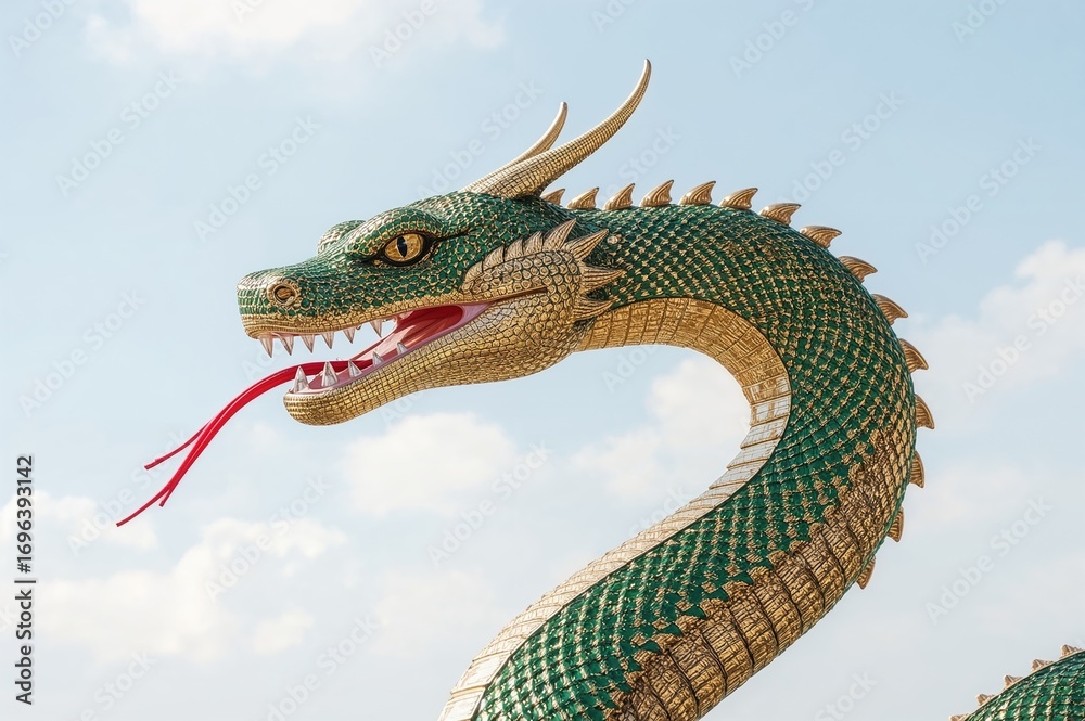 Fototapeta premium Mythical Serpent from Southeast Asia
