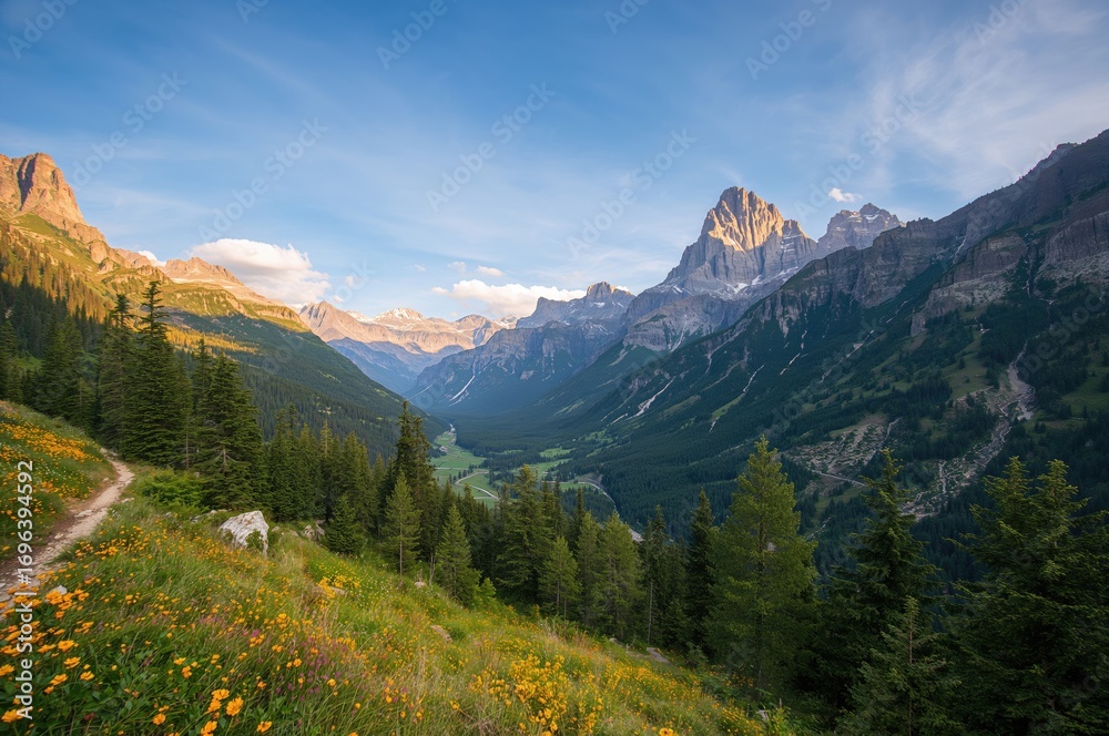 Fototapeta premium Holiday getaway in the mountains and nature