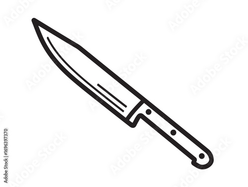 Modern Garden Knife Icon Featuring Crisp Minimal Design