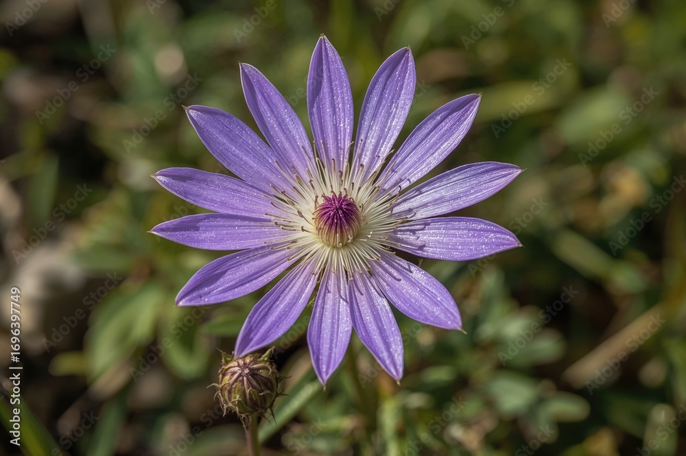 Fototapeta premium Blooming Pasqueflower Pulsatilla Vulgaris