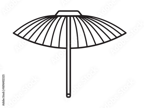 Minimalist Garden Rake Illustration in Refined Vector Format