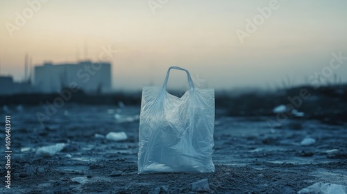 shopping bag in the snow