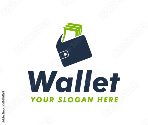 e wallet logo design template flat design vector creative illustration payment online financial