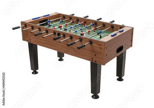 Classic Foosball Table Recreation Room Game isolated on transparent background