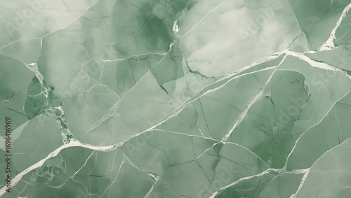 Elegant Green Marble Texture Background with Natural Veining
