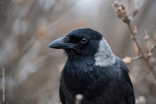 Detailed view of a Jackdaw ...