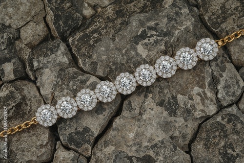 Gemstone bracelet resting o...