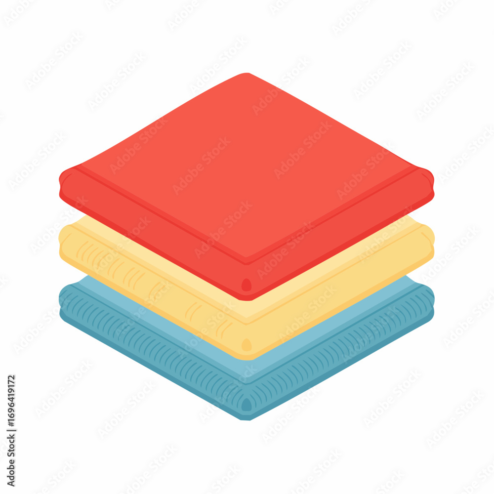 Fototapeta premium Stack Of Three Books Red Yellow And Blue