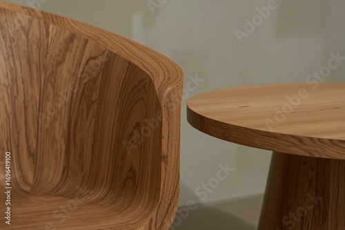 Detailed View of Oak Wooden...