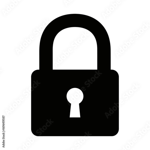 Secure your data with this lock icon, perfect for websites, apps, and marketing materials needing a symbol of safety and protection, conveying trust, security and reliability
