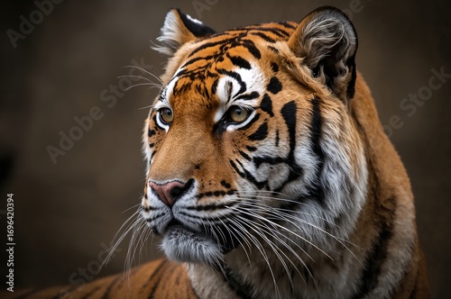 Detailed close-up of a tige...
