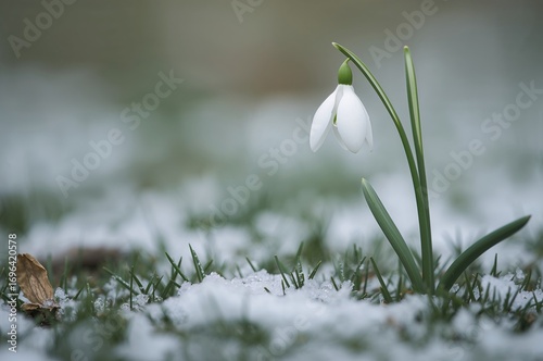 Fragile Snowdrop Blossoms S...