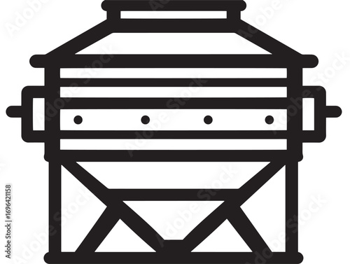 Stylish Grain Cleaner Icon With Professional Vector Artwork