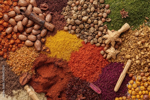 Vibrant assortment of spice...