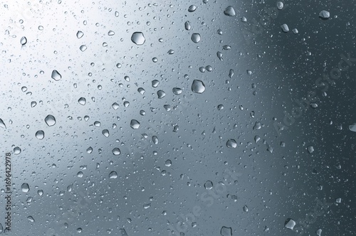 Water Droplets on Glass Sur...