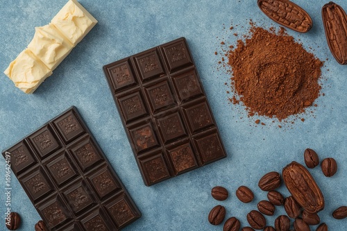 Dark chocolate bars with ca...