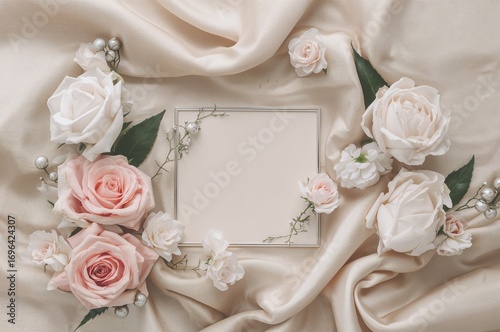 Invitation card mockup feat...