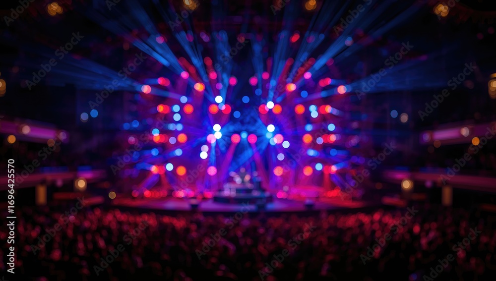 Fototapeta premium Vibrant lighting effects during live music event