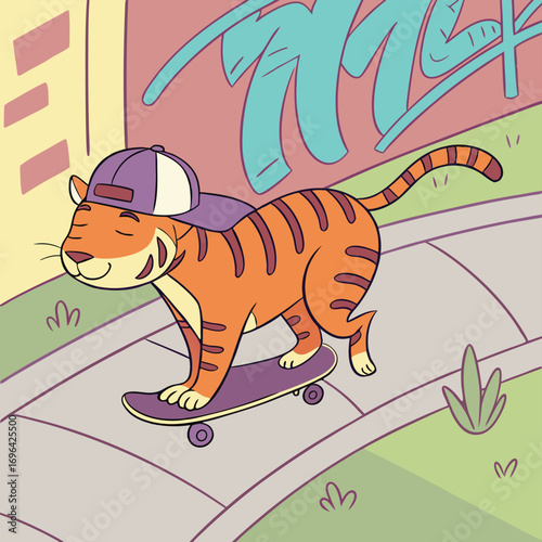 tiger-skateboarding-with-cool-cap.eps