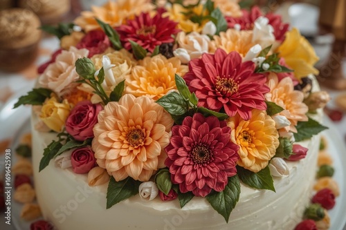 Vibrant floral buttercream ...