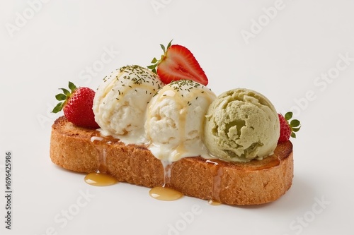 Sweet honey toast served wi...