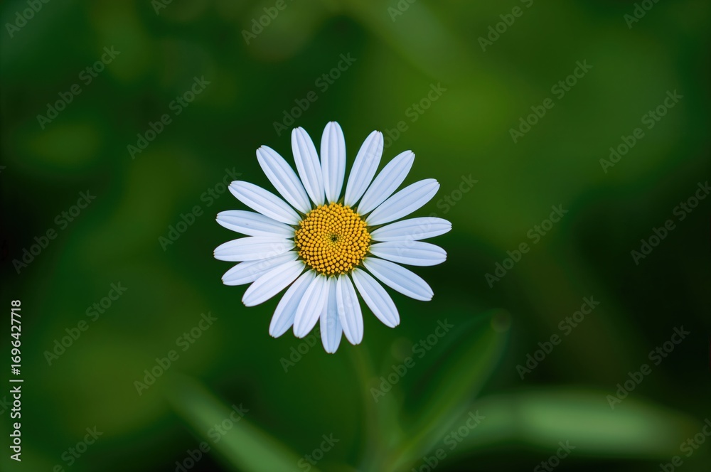 Fototapeta premium Detailed view of the flower cluster of a tridax daisy plant