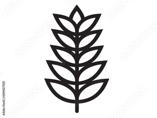 Elegant Grain Scale Icon With Clean Technical Vector Artwork