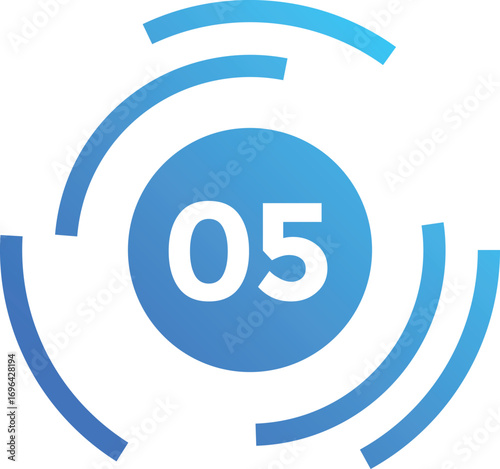 vector illustration of number style