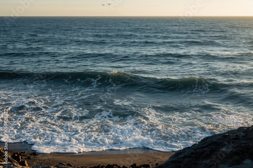 Sound of waves breaking on ...
