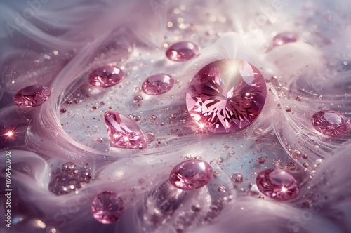 Sparkling pink diamond gems...