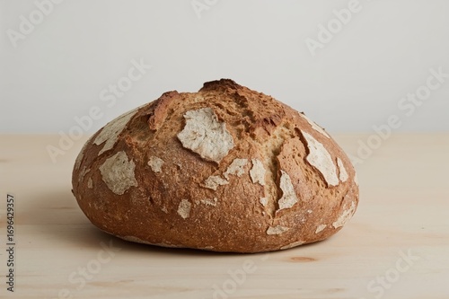 Rustic sourdough loaf on a ...