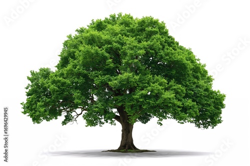 Large green tree set apart ...