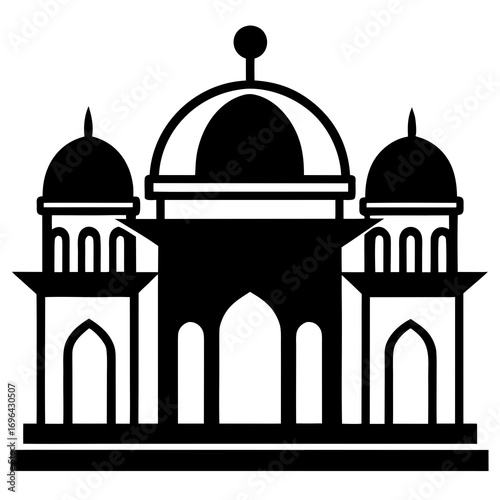 Synagogue a simple vector clean black silhouette design white background