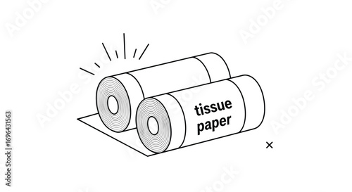Experiment demonstrating static electricity transfer from tissue paper rolls to another object