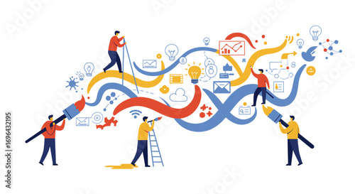 Digital Visionaries Collaborating on Innovative Design and Creative Solutions