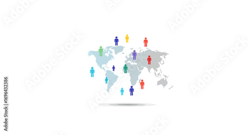 Global Digital Workforce Network: Visualizing Seamless Team Collaboration and Human Connection Across Borders