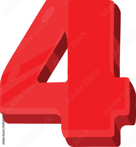 vector illustration of number style