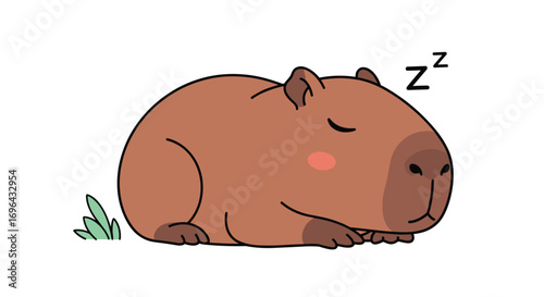 Adorably snoozing rodent resting in natural environment peaceful sleepy animal capturing gentle slumber