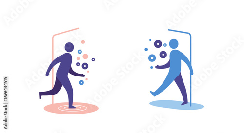 Dynamic Abstract Human Glyphs: Visualizing Digital Transformation, Connectivity, and Evolving Systems