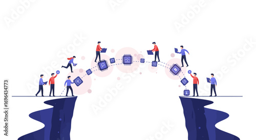 Inclusive Teamwork: Diverse Professionals Collaborating to Construct Innovative Solutions and Future Success