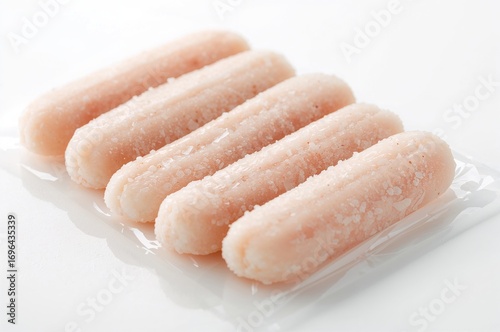 Close-up of frozen seafood ...