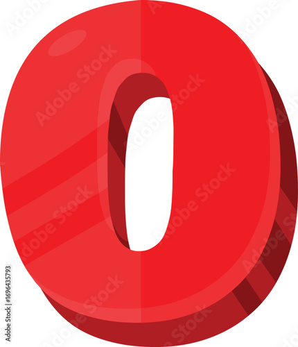 vector illustration of number style