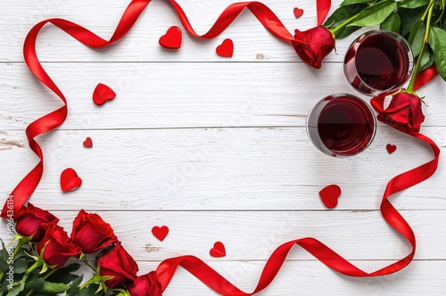 Red wine-filled glasses alo...