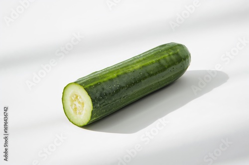 Green cucumber isolated on ...