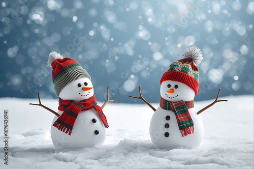 Adorable snowmen companions...