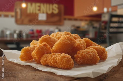 Crispy breaded chicken bite...